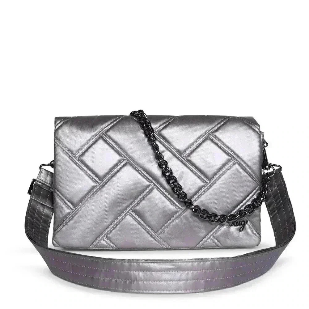LUG Huddle Shoulder Bag / Purse/ Handbag - Metallic Pearl